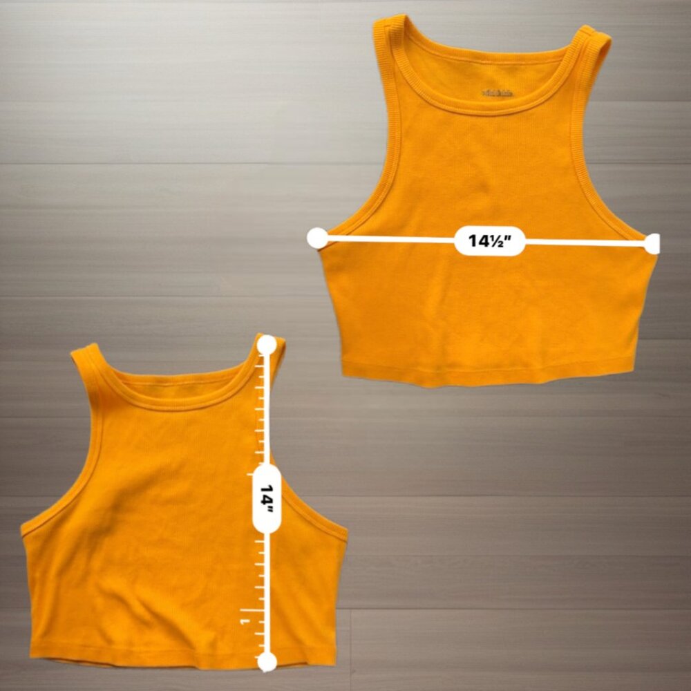 Wild Fable Ribbed Cropped Tank Bundle Orange M Green Size S - Picture 4 of 8